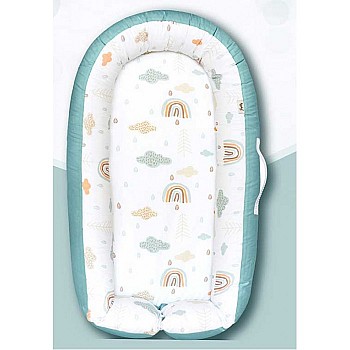 Sleep and Play Кокон-гнездышко XL и подушка для новорожденных Радуги