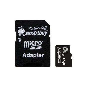 Smart Buy Карта памяти MicroSDXC 64GB UHS-I Class 10 c адаптером SD