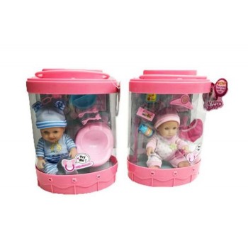 Junfa Кукла Micro Baby Пупс с аксессуарами в банке 15 см