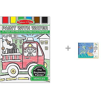 Раскраска Melissa & Doug Рисуем водой Транспорт и Набор для творчества Djeco Разноцветный парад