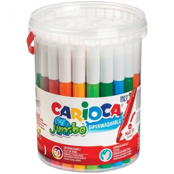 Фломастеры Carioca смываемые Jumbo 36 цветов 50 шт.