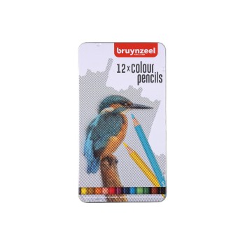 Bruynzeel Набор цветных карандашей Kingfisher 12 цветов в металлической упаковке