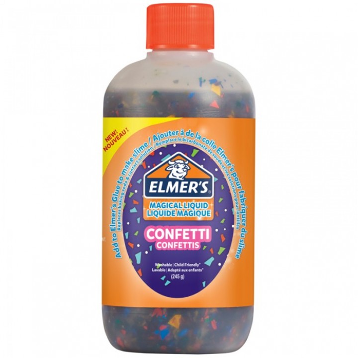 Развивающая игрушка Elmers Активатор для слаймов Magic Liquid Конфетти 245 г