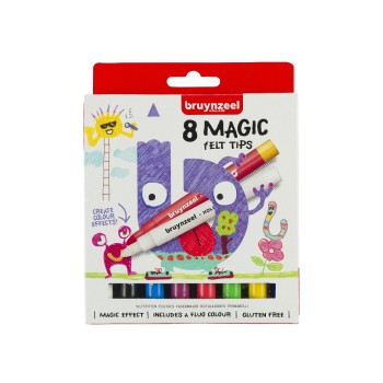 Фломастеры Bruynzeel Набор фломастеров меняющих цвет Kids Magic 8 цветов в картонной упаковке