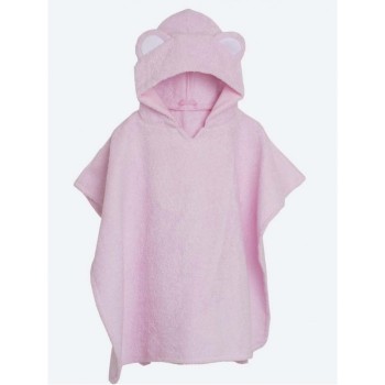 BabyBunny Детское махровое полотенце пончо с ушками Медвежонок L 135х76 см 7P122