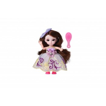 Funky Toys Кукла шарнирная Малышка Лили брюнетка с расческой 16 см