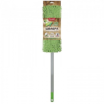 Paclan Швабра Green Mop Soft с плоской насадкой и телескопической ручкой