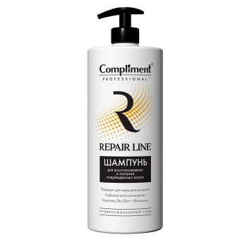 Compliment Professional Repair Line Шампунь для восстановления и питания поврежденных волос 1000 мл