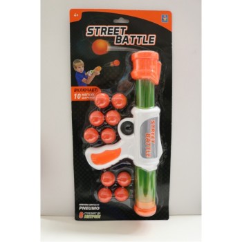 1 Toy Игрушечное оружие Street Battle с мягкими шариками 10 шт.
