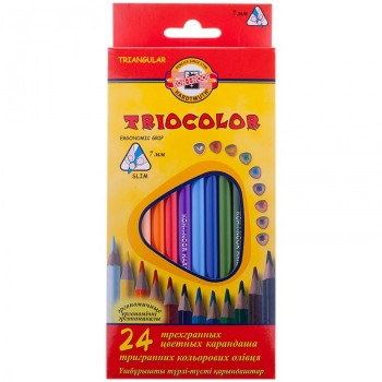 Koh-i-Noor Карандаши цветные TrioColor 24 цвета