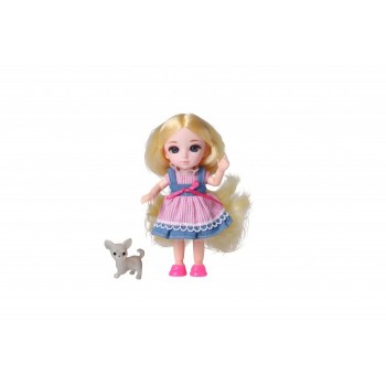 Funky Toys Кукла шарнирная Малышка Лили блондинка с собачкой 16 см