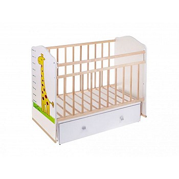 Детская кроватка ВДК Морозко Жираф поперечный маятник с ящиком