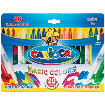 Фломастеры Carioca CambiaColor меняющие цвет 20 шт.