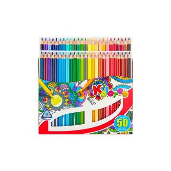 Kores Карандаши цветные трехгранные 50 цветов