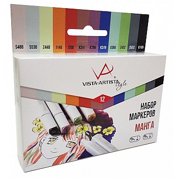 Vista-Artista Набор маркеров Style SMA-12 Манга 0.7- 7 мм 12 цветов