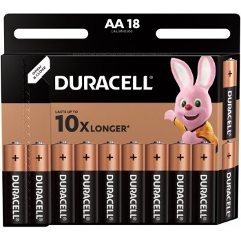 Duracell Батарейка алкалиновая Basic AA (LR06) 18 шт.