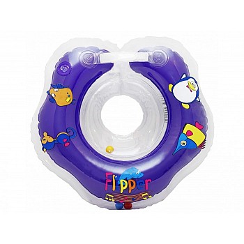 Круг для купания ROXY-KIDS надувной для новорожденных и малышей Flipper с музыкой Буль-буль водичка