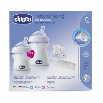 Бутылочка Chicco Набор для новорождённых Natural Feeling 2 шт. 150 мл, 250 мл