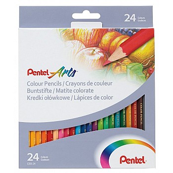Pentel Цветные карандаши Colour pencils 24 цвета