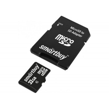 Smart Buy Карта памяти MicroSDHC 32GB Class 10 c адаптером SD
