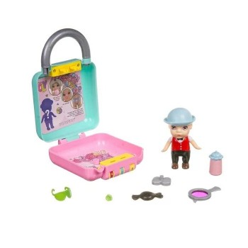 Bondibon Игровой набор OLY Кукла в чемоданчике на кодовом замке в шляпе с аксессуарами