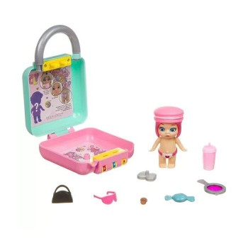 Bondibon Игровой набор OLY Кукла в чемоданчике на кодовом замке во фруктово-конфетной шапочке ВВ387
