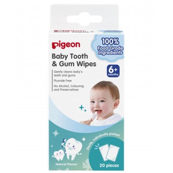 Pigeon Салфетки для чистки молочных зубов без аромата Pigeon Baby Tooth & Gum Wipes, 20шт