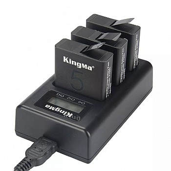 Зарядное устройство тройное KingMa Triple charger для GoPro Hero 5/6/7/8 BM043