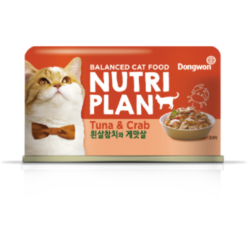 NUTRI PLAN Тунец с крабом в собственном соку для кошек , 160 гр