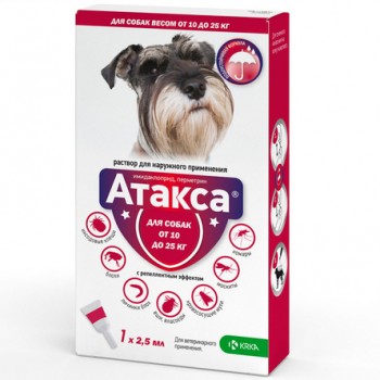 KRKA Атакса Капли от блох и клещей для собак 10 - 25 кг
