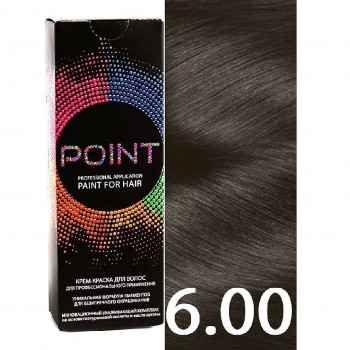 POINT Краска для волос, тон №6.00, Русый для седых волос