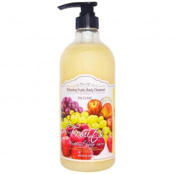 3W CLINIC Расслабляющий гель для душа, микс фруктов "Relaxing Fruits Body Cleanser"