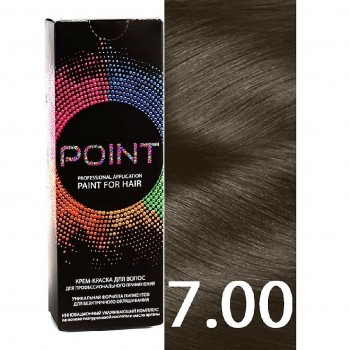 POINT Краска для волос, тон №7.00, Средне-русый для седых волос