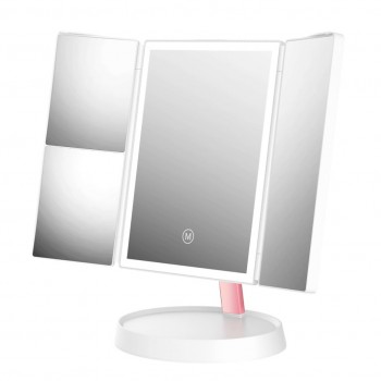 JORDAN&JUDY Зеркало для макияжа NV549, с трёхцветной подсветкой и увеличением