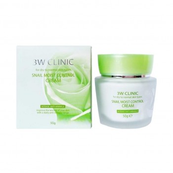 3W CLINIC Крем для лица "Snail Moist Control Cream"