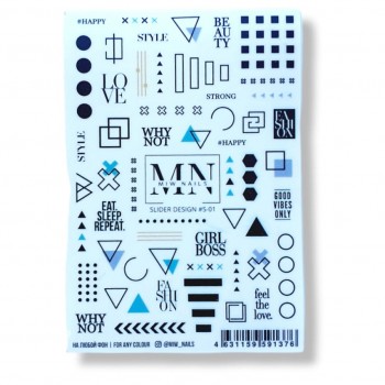 MIW NAILS Stickers-Наклейки на липкой основе S-01