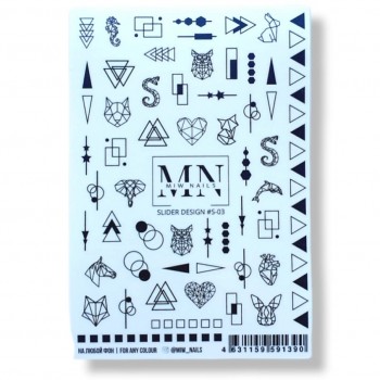 MIW NAILS Stickers-Наклейки на липкой основе S-03