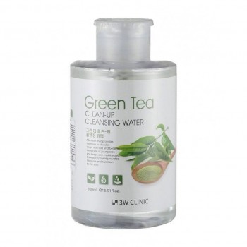 3W CLINIC Вода очищающая мицеллярная "Clean-Up Cleansing Water [Green Tea]"