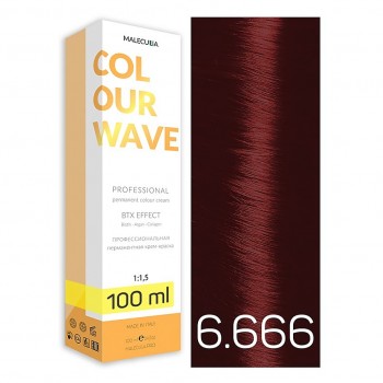 MALECULA Профессиональная перманентная крем-краска 6.666 Экстра-интенсивный Красный Темный Блонд