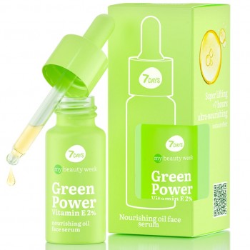 7DAYS Сыворотка для лица питательная GREEN POWER VITAMIN E 2% MY BEAUTY WEEK