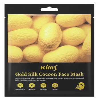 Kims Антивозрастная маска для лица с протеинами кокона шелкопряда Gold Silk Cocoon Face Mask