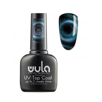 WULA NAILSOUL Wula nailsoul UV Верхнее покрытие магнитное 5D Top Coat, тон blue, 10мл