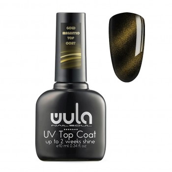 WULA NAILSOUL Wula nailsoul UV Magnetic top coat GOLD 10 мл