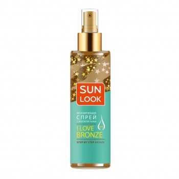 SUN LOOK Спрей для тела I LOVE BRONZE бронзирующий с золотистой пылью