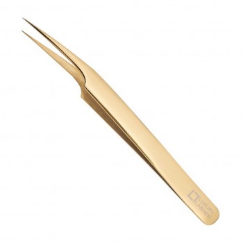 Luxury Lashes Пинцет для наращивания ресниц "Golden steel", прямой
