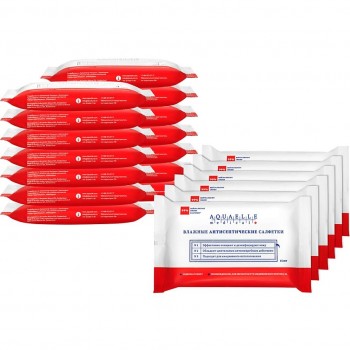 Aquaelle medical Антисептические салфетки мультипак, 20 упаковок по 15 штук