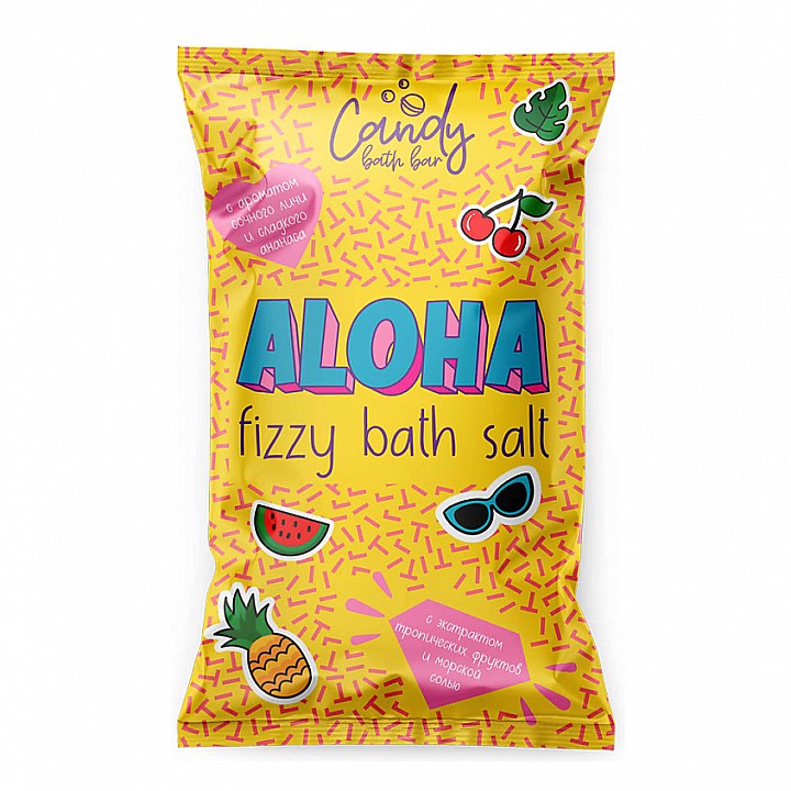 LABORATORY KATRIN Шипучая соль для ванн Candy bath bar "Aloha"