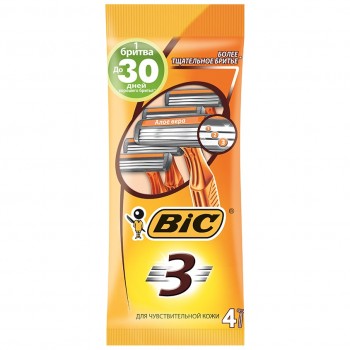 BIC Бритва мужская одноразовая, 3 Sensitive