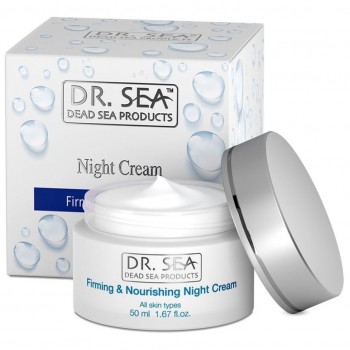 DR. SEA Укрепляющий и питательный ночной крем с минералами Мертвого моря и витаминами А, Е и С.