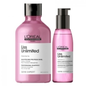 L'Oreal Professionnel - Набор Liss Unlimited для непослушных волос: Разглаживающая сыворотка, 125 мл + Шампунь, 300 мл